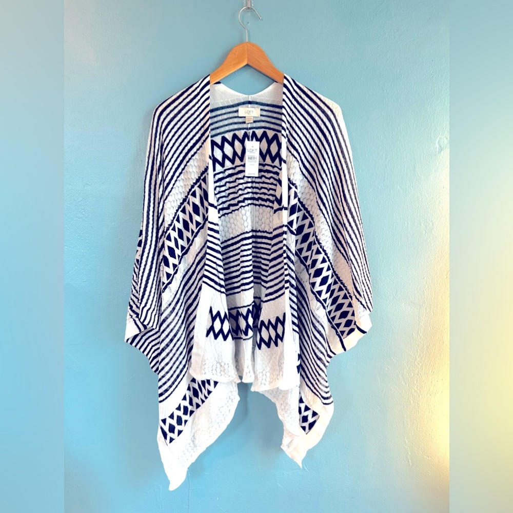 LOFT Black and White Shrug